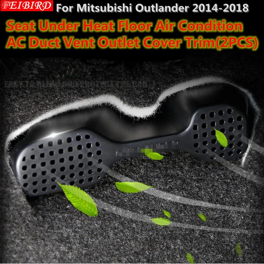 Plastic ! Seat Under Heat Floor Air Condition AC Duct Vent Outlet Cover Trim For Mitsubishi Outlander 2014 2015 2016 2017 2018 | Автомобили