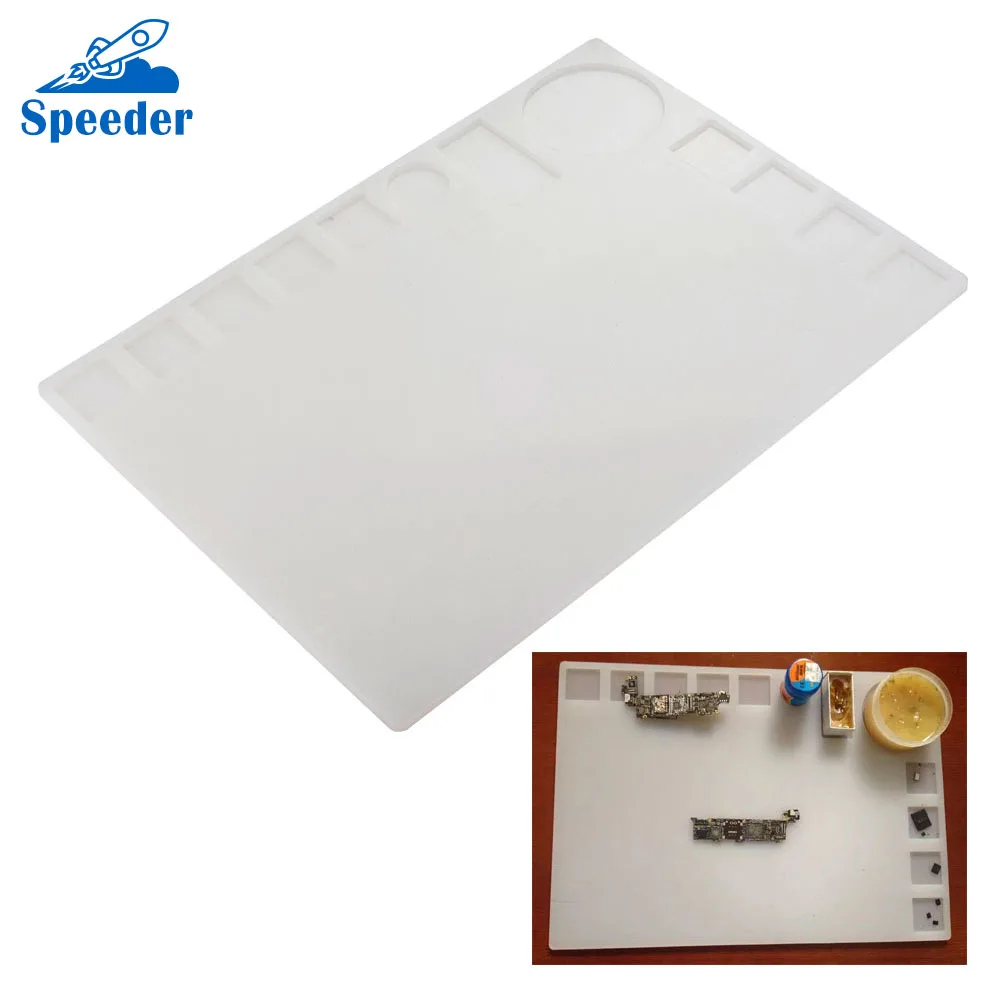 

Heat Gun Phone BGA Soldering Station Insulation Silicone Pad 35x25cm Desk Mat Maintenance Platform for Computer PC Repair