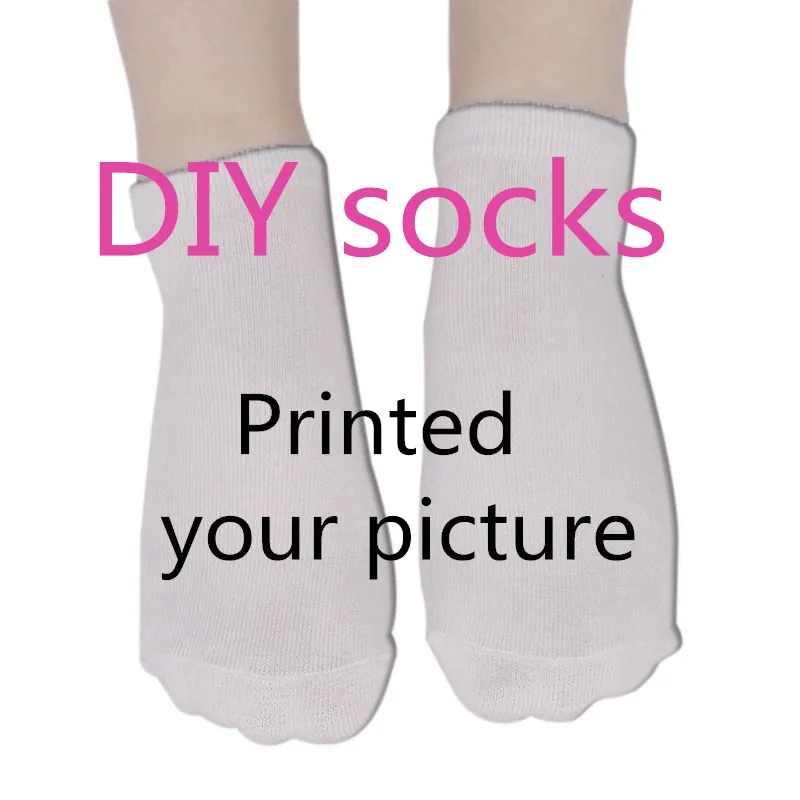 Factory Personalized Custom Made Socks 3D Printed Men/Women Cotton Short Socks DIY Custom Design Funny Casual Low Ankle Socks fresh socks new women fashion colorful fruit printed comfortable cotton socks spring summer cotton blend boat ankle low socks