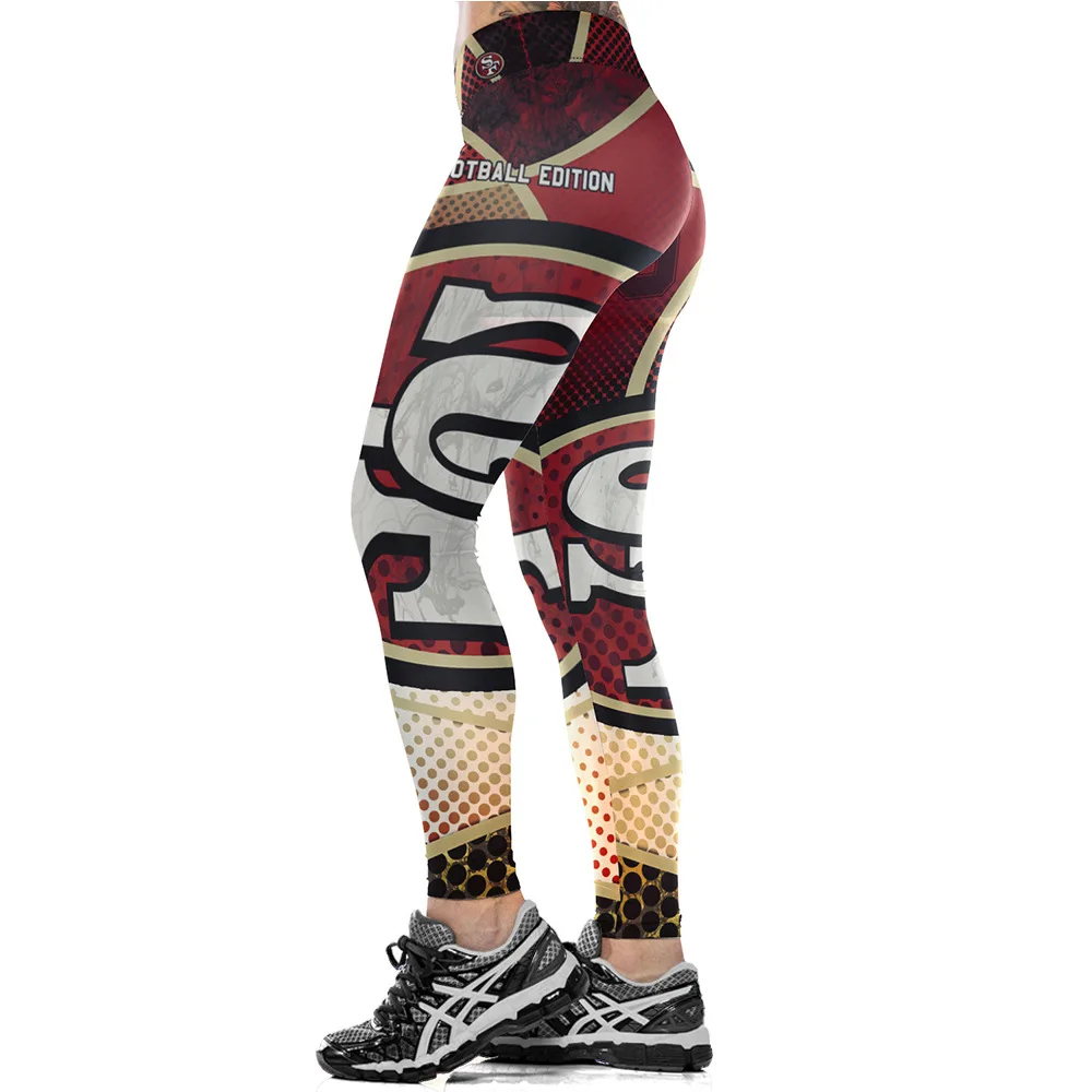 Unisex Football Team 49ers 00 Print Tight Pants Workout