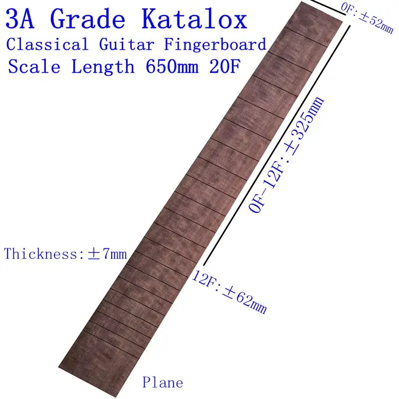 Katalox для электрогитары, акустическая гитара, Классическая гитара, стандарт 650 мм, Длина аккорда, гриф, деревянная гитара, материал для изготовления - Цвет: Classical 650mm20F