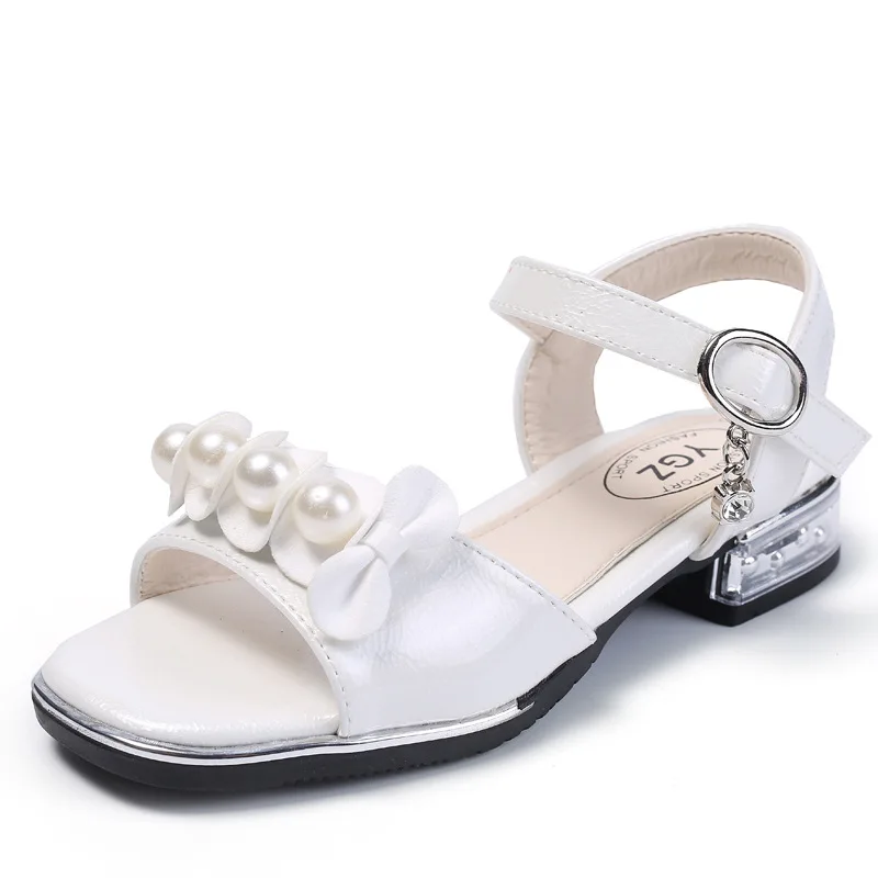 Kids Girls Sandals Shoes Summer Children Princess Shoes Beading Fashion ...