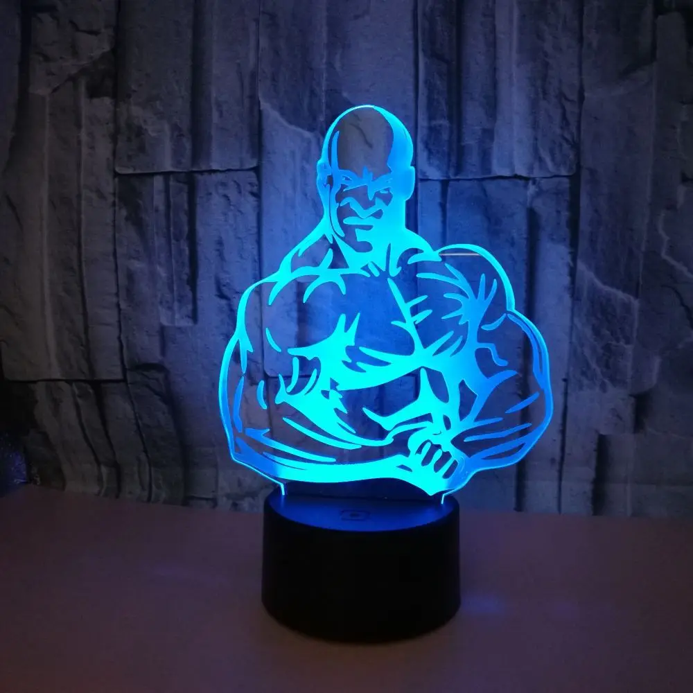 Бодибилдинг 3d ночник спортивные подарки Usb маленький светодиодный ночник Luminaria De Mesa Led Usb 3d светильники