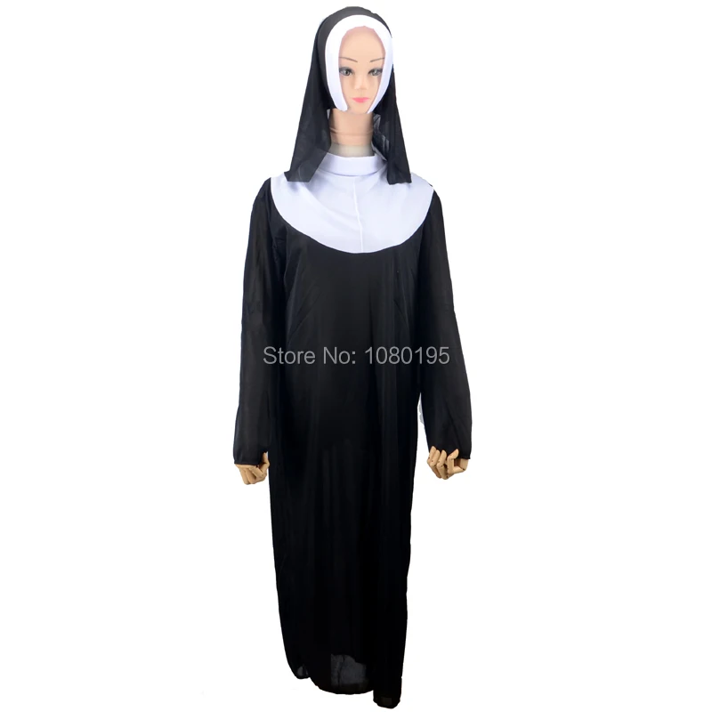 Дева Мэри сестра монашка костюм для женщин взрослых Хэллоуин вечерние маскарадные костюмы платье халат