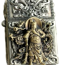 SLGZS часы videor Guan Gong 12 Зодиак может работать на молнии вставка ручной работы латунь тибетский серебряный 3D зажигалка