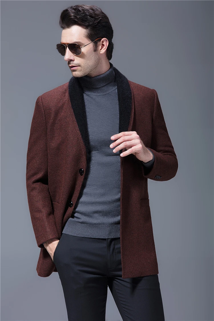 KOLMAKOV 2018 Новое поступление Для мужчин Топ разработан шерстяные пальто Для мужчин s осень-зима пальто классический Бизнес Повседневное