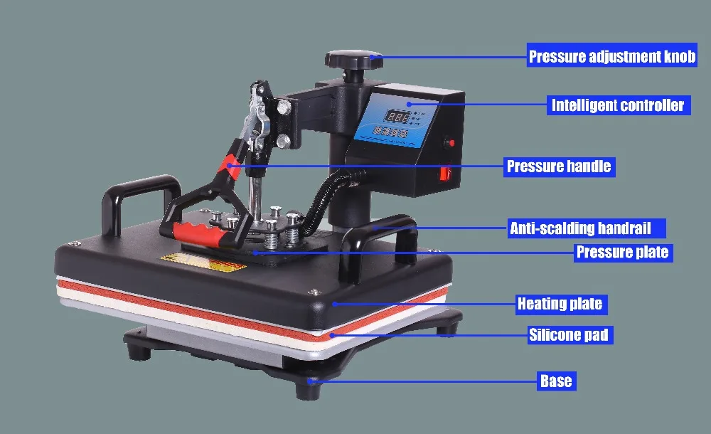 5 в 1 термопресс/термопринтер Сублимация для футболок/кружек/колпачков/чехлов для телефонов/теплопередача/Сублимация/термопресс машина