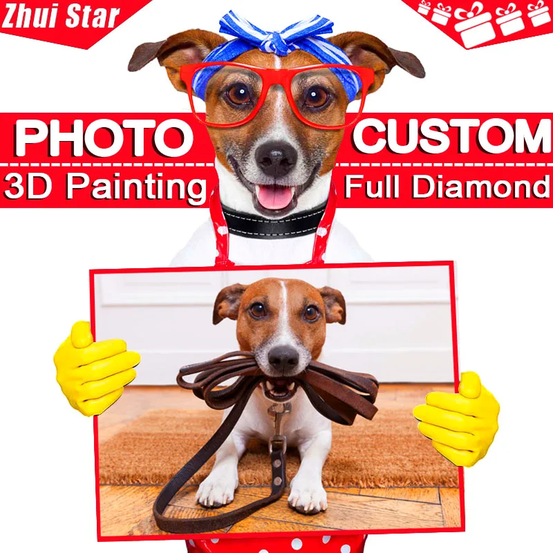 

"Photo custom" DIY Diamond Embroidery! 5D,Private custom,Diamond Painting 3D Home Decor Gift "Can make any photos and size!!! "