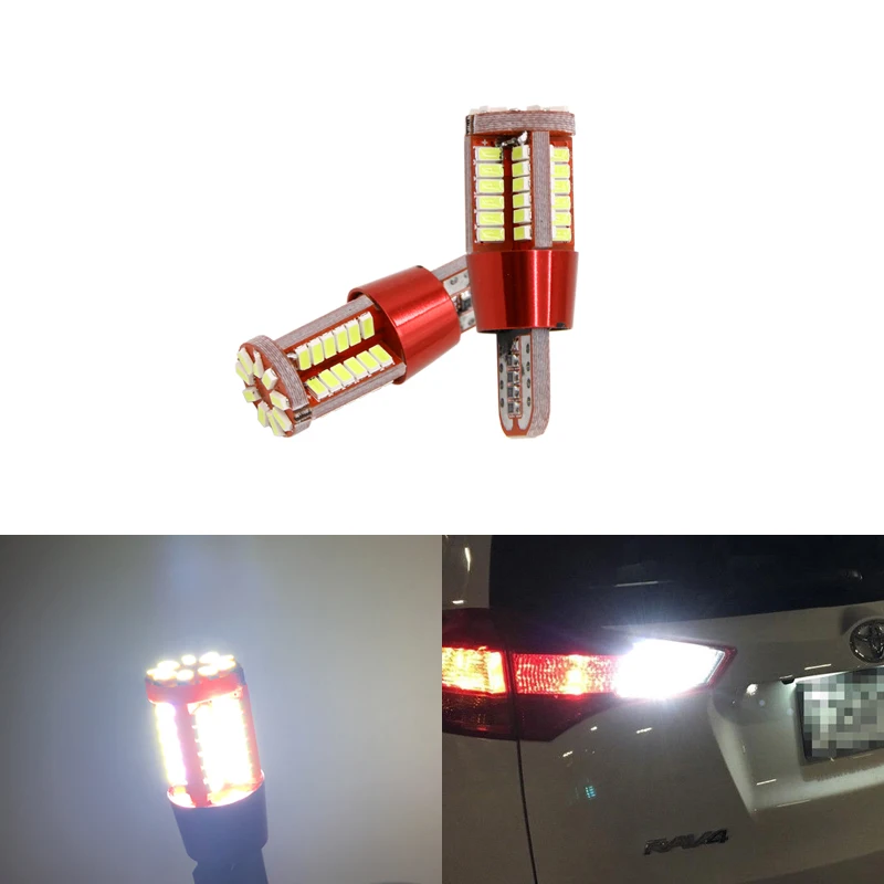 2PCs Xenon White 4014 SMD T10 Led Replace Bulbs For Toyota RAV4 2004 2017 Backup Reverse Light