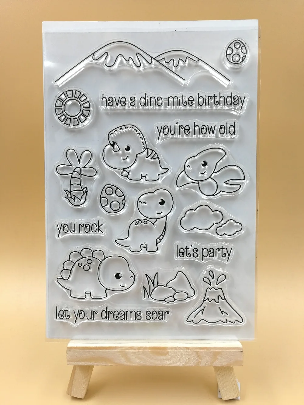 Нашивки милых динозавров Детские прозрачный чистый силикон штамп/печать для DIY скрапбукинга/украшение для альбома прозрачные силиконовые штампы