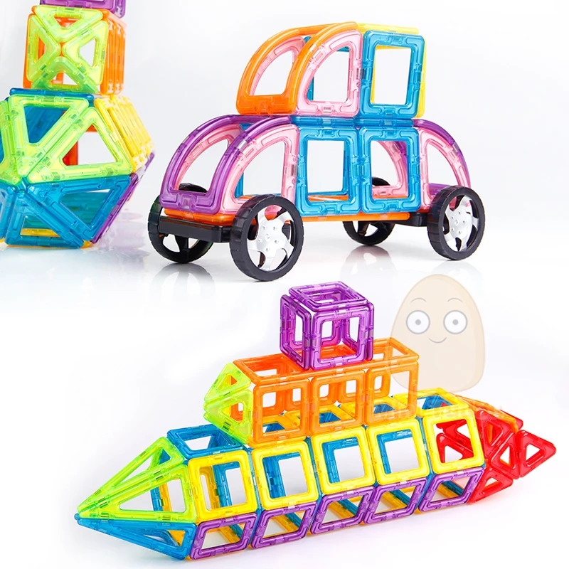 152-46PCS Magnet Toys Building Blocks Magnetic Construction Set Designer Kids DIY Educational Toys Games For Children