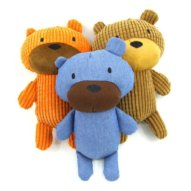 Dog Toys Sound Plush Bear Squeak Toy For Small To Medium Dogs Puppy