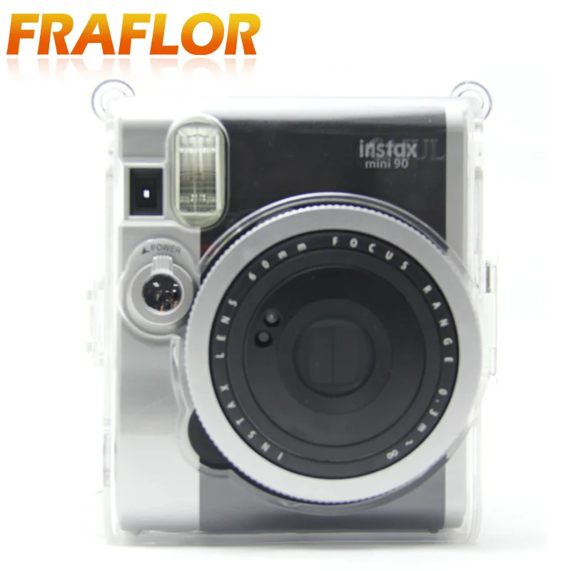 Из искусственной кожи/кристально чистая камера мягкая сумка на плечо для Fuji Polaroid Instax Mini 90 Защитный чехол оболочка чехол с ремешком