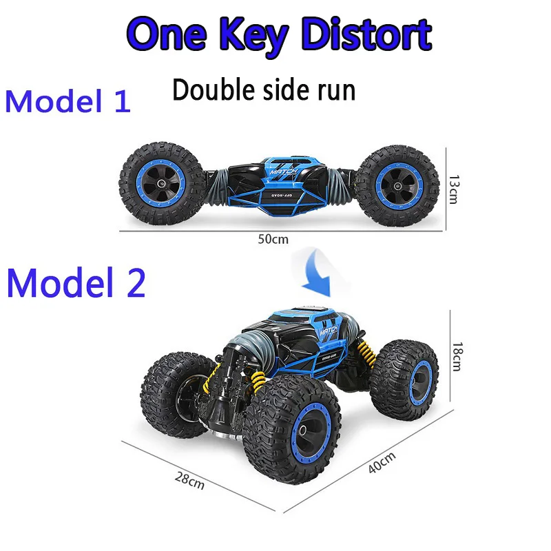 Koop 2.4 ghz 116 dubbelzijdig RC Off Road Voertuig Auto Speelgoed Een Sleutel Transformeren All terrain Varanid klimmen 4WD Truck Afstandsbediening Speelgoed
