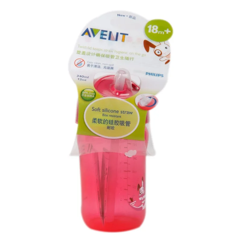 AVENT соломенная чашка Питьевая чашка 9-12 oz/260 ml-340 ml 12m+/18 m - Цвет: 18m