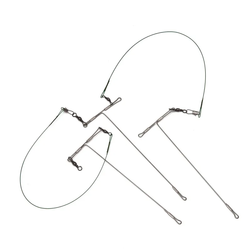 

Durable Automatic String Hooks Stainless Steel Fishing Rigs Wire Leader Rope Line Swivel String Hooks Balance Fishing Tackle new