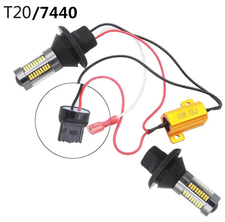 Авто 1156 BAU15S BA15S светодиодный P21W T25 3156 T20 7440 4014 66SMD дневные ходовые огни Белый Желтый