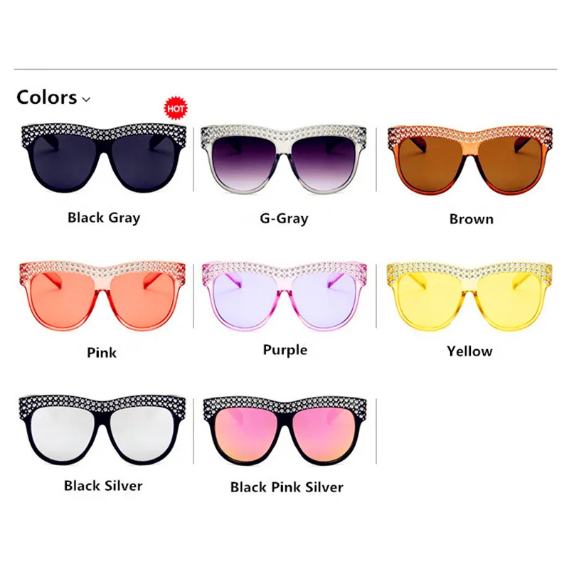 Shining Diamond Sunglasses Women Brand Design Flash Square Shades Female Mirror Sun Glasses Oculos Lunette 2019 New Fashion