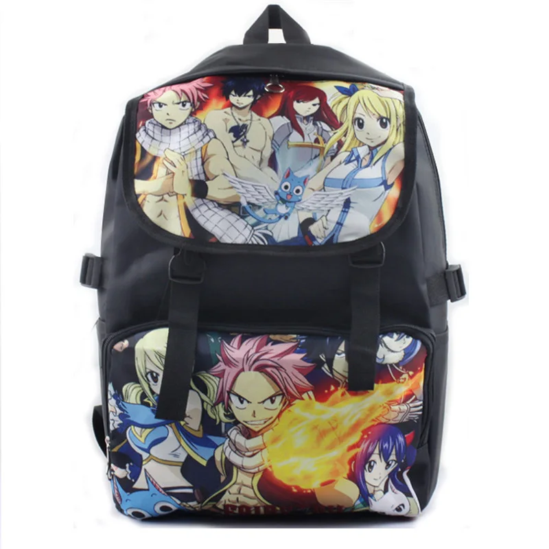 

New Anime Colorful Fairy Tail Colorful Canvas Backpack Shoulder Bag School Bag