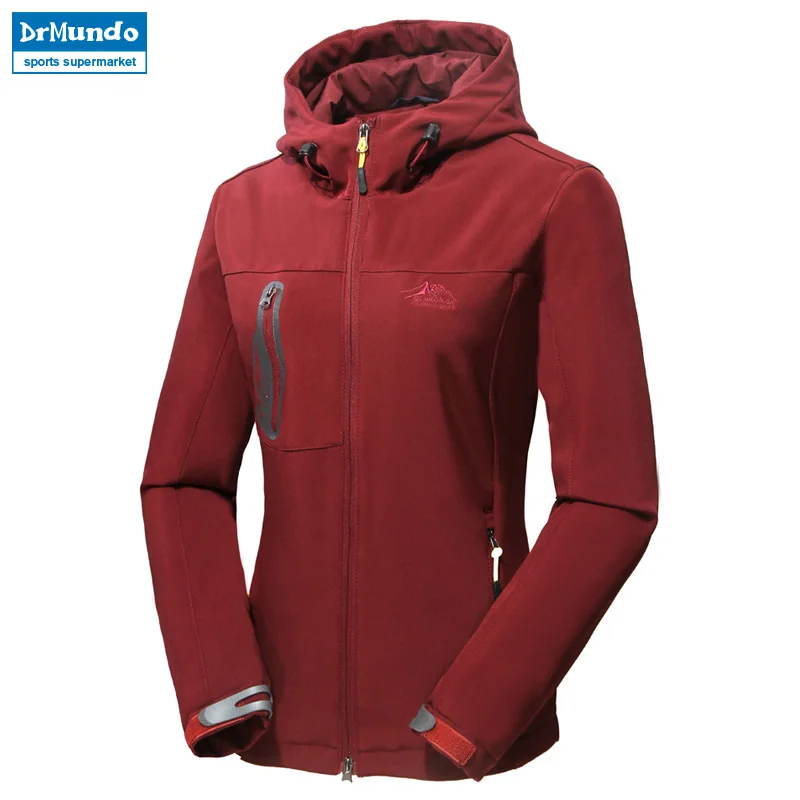 

Women soft shell hiking jacket Cross country waterproof elasticity jacket windproof outdoor clothing women Mountaineering jacket