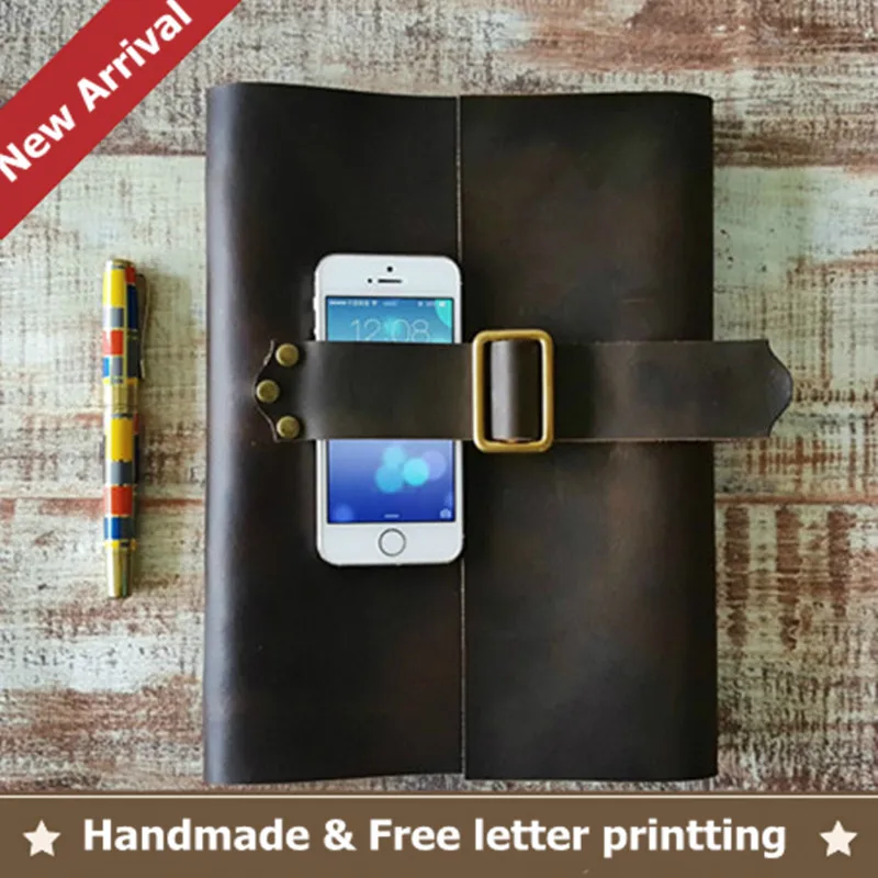 

High quality B5 vintage Blank Diaries Journals Diary notebook notepad genuine leather craft blank paper traveler thick SY1020
