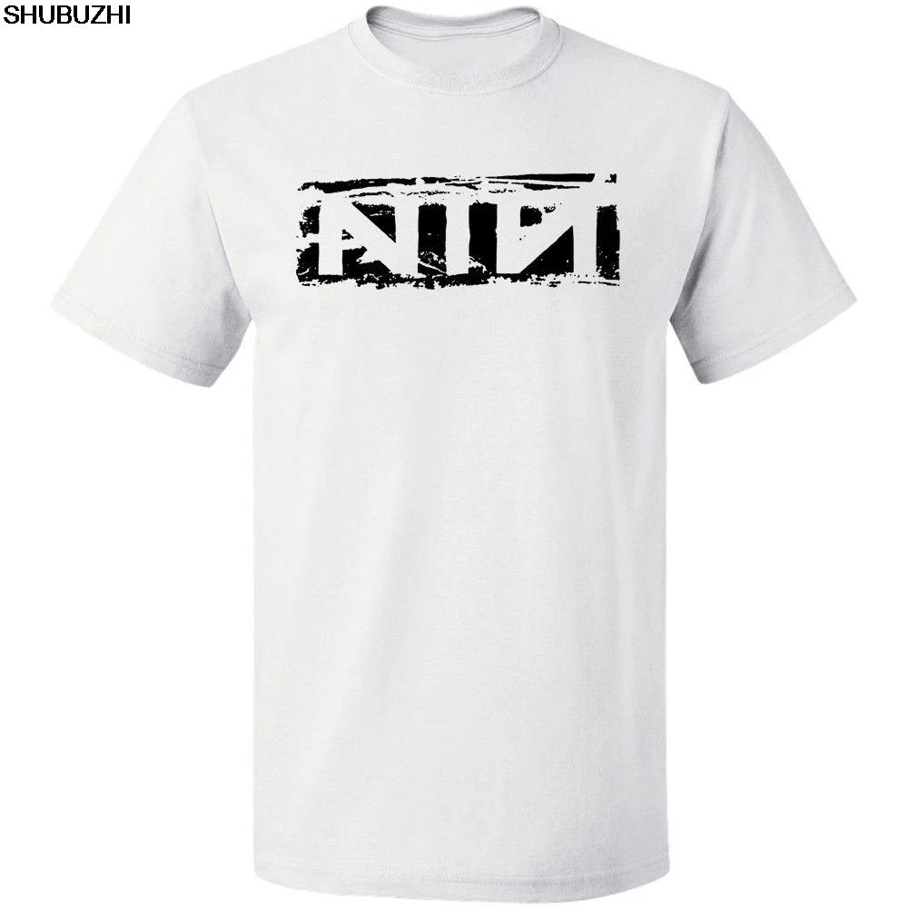 Футболка Nine Inch Nails NIN Trent Reznor Industrial Distressed S-3XL shubuzhi новая футболка с круглым вырезом sbz4406 - Цвет: Белый