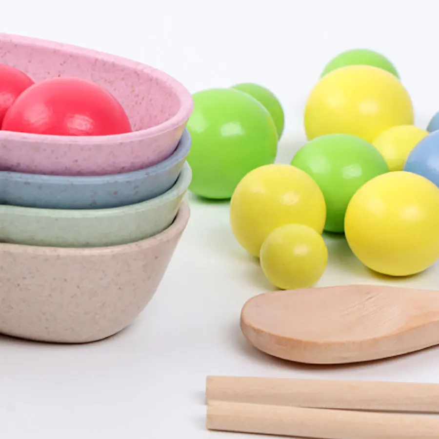  Montessori Practical Life Material Tableware Learning Teaching Aids Color Classification Educationa - 32991095736