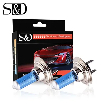 

2pcs H7 55W 12V Super Bright Halogen Bulb Car Headlight Lamp Fog Lights High Power Auto Light Bulbs 5000K White