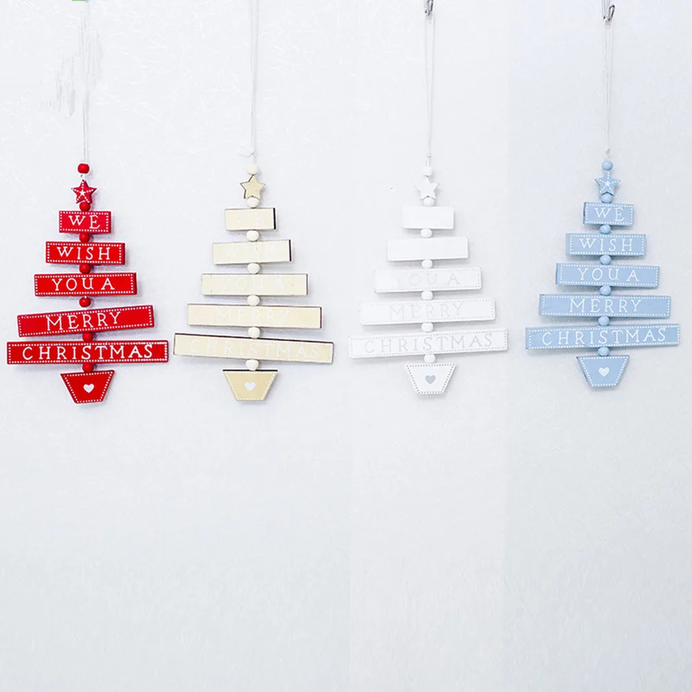 1 шт. веселые рождественские красочные деревянные подвески, украшения, детский подарок, орнамент с рождественской елкой, деревянные поделки для украшения рождественской вечеринки