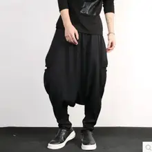 27-44! Новые мужские весенне-осенние тренды больших промежности брюки свободные мужские брюки-шаровары индивидуальность хип-хоп брюки, подходящие для любого размера