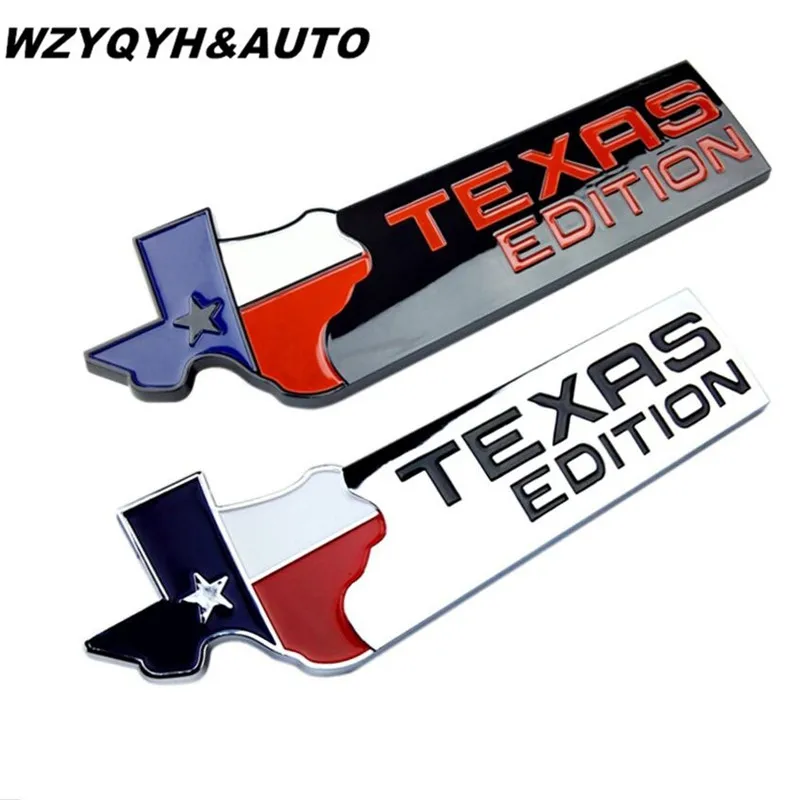 

car-styling TEXAS EDITION Trunk CHROME Car Tail Side Wing Badge Car Fender Sticker for JEEP Renegade Wrangler Patriot Cherokee
