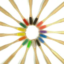 16 цветов бамбуковая зубная щетка природный уголь Экологичная Мягкая зубная щетка со Щетиной Уход за полостью рта