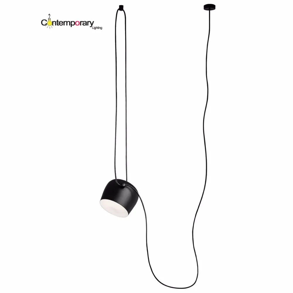 

Dia 24 cm Black white aluminum modern showcase lighting Scandinavian design Cafe Bar Restaurant pendant lamp luminaire bedroom