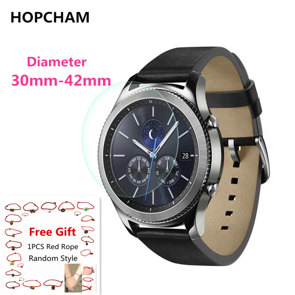 

For Diameter 30mm - 42mm SmartWatch Tempered Glass 9H 2.5D Premium Screen Protector Film 23 31 32 33 34 35 36 37 38 39 40 41 mm