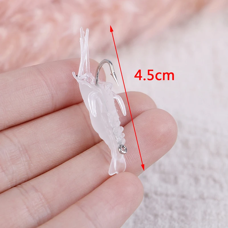 10pcs/set Soft Luminous Shrimps Fishing Lure Shrimp Bait Jigs Worm Fake | Спорт и развлечения