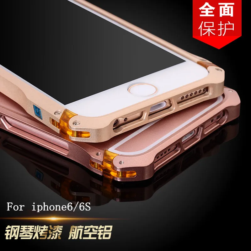 

TANZ Iron Man For Apple iphone SE 5 5S 6 6S Phone Case metal frame bumper sector6 i6 4.7 Aluminum + PC Protective shell