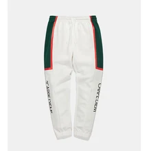 New Arrival Men's Sweatswear Track Pants Letter Printed Side Stripe Pockets Vintage Color Block Patchwork Sweatpants