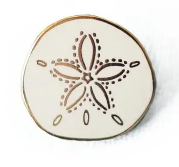 

20pcs Sand Dollar Stencil beach themed Brooch Machine Embroidery Design Enamel Pin