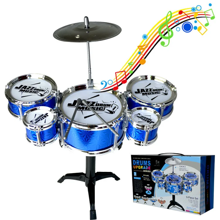Trumpet 5 Drum Emulation Jazz Drum Children's Puzzle Simulation Plating Beating Shelf Best selling Musical Instruments Trumpet 5 Drum Emulation Jazz Drum Children's Puzzle Simulation Plating Beating Shelf Best selling Musical Instruments
