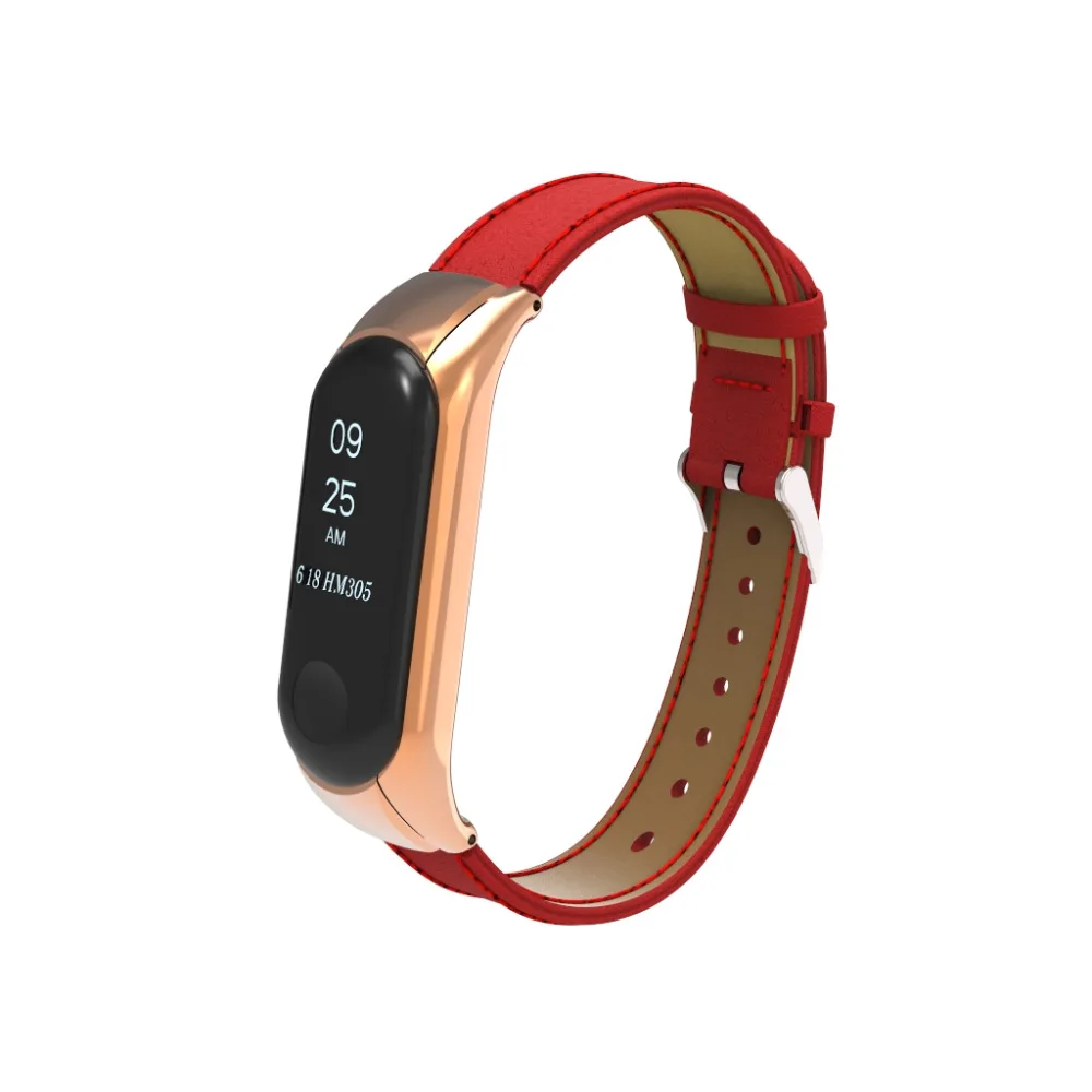 

Leather Strap For Xiaomi Mi Band 4 3 Smart Watch Bracelet mi band 3 4 Strap Miband 3 wrist Strap