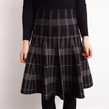 Длинные юбки; сезон весна-осень; модные вязаные плиссированные юбки для женщин