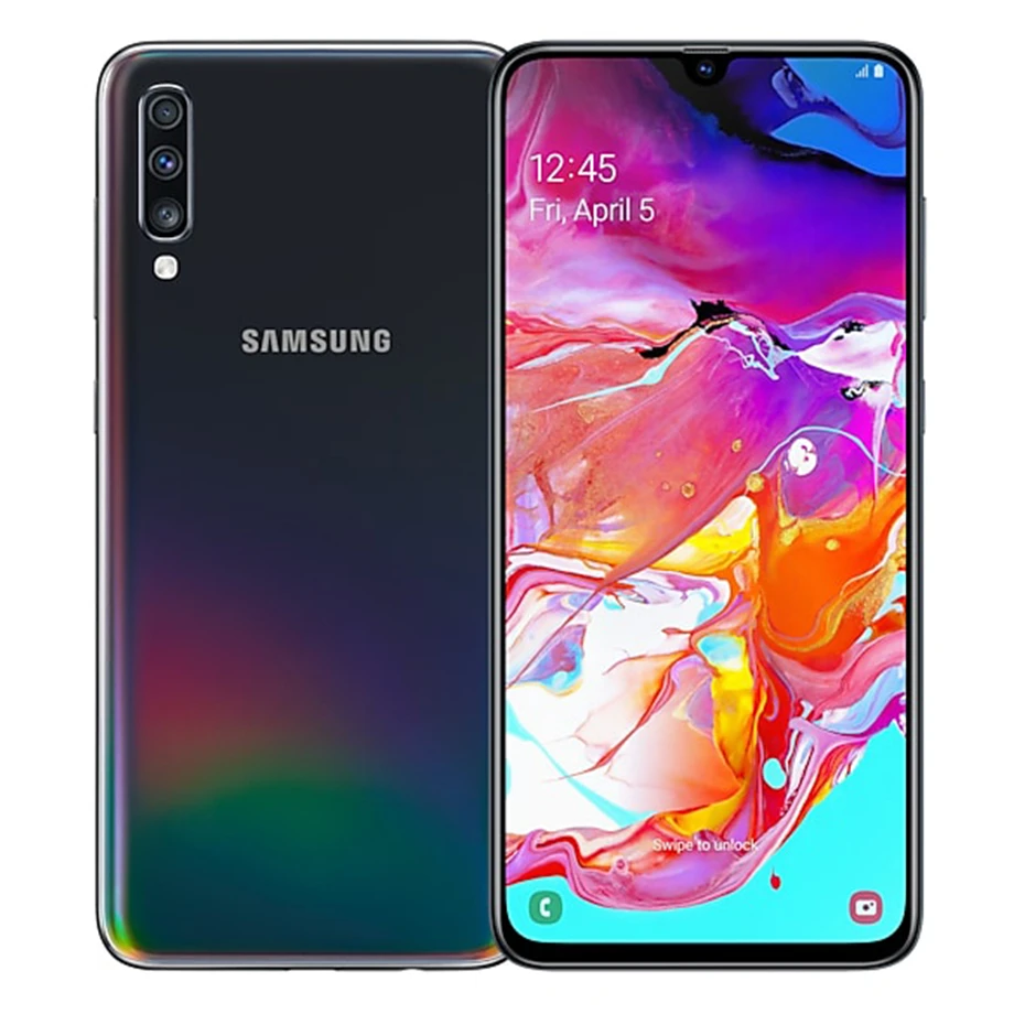 Samsung Galaxy A70 A7050 смартфон с 5 дюймовым дисплеем восьмиядерным процессором Snapdragon 6 7