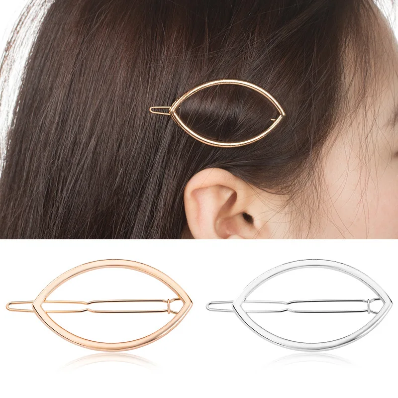 

Women Fashion Hollow Metal Hair Clip Fish Shape Hairpin Gold Silver Color Barrettes Hair Accessories