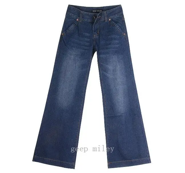 Винтажные женские широкие брюки flare свободные джинсы с аппликацией в виде клеш с низкой посадкой; до середины талии узкие штаны на мягкой подкладке одежда для T187