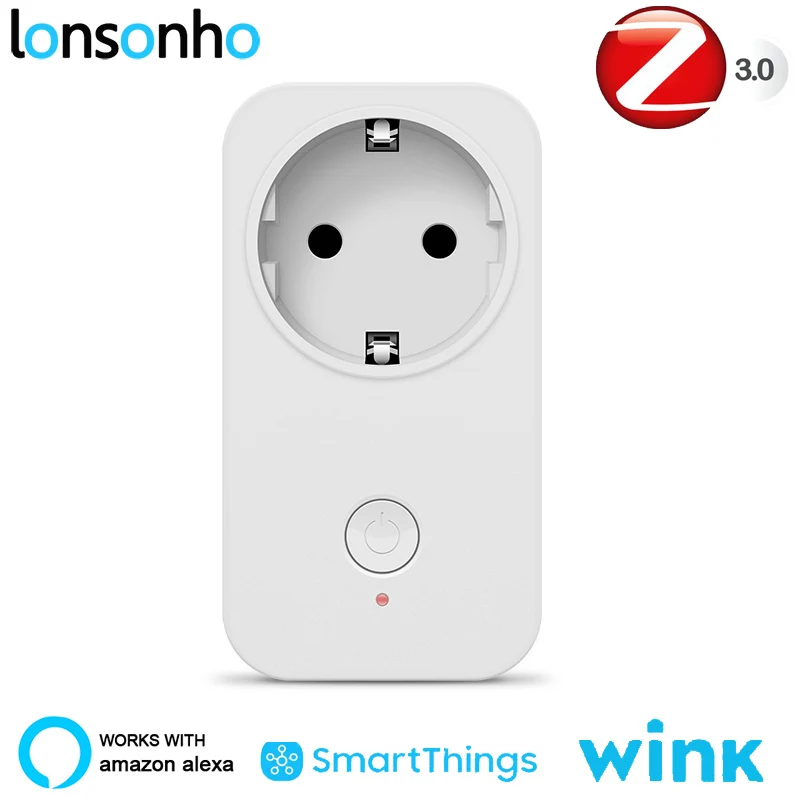 

Lonsonho Zigbee Smart Plug Smart Socket EU Outlet Works With Echo Alexa Smartthings Wink Hub Smart Home Automation