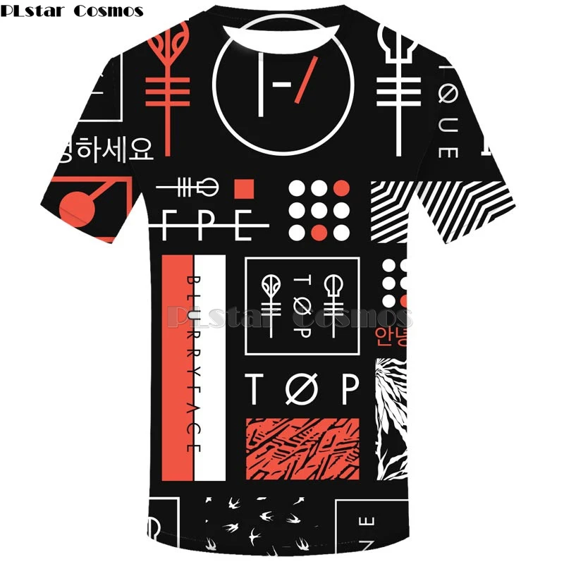 Twenty one pilots t shirt men 3D t shirt harajuku top hip hop man's T-shirt streetwear tops Fashionable mens clothing tshirt-2