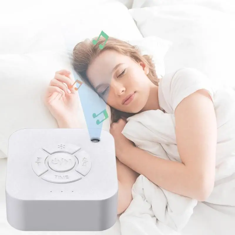Многофункциональный экологический ABS ночник белая шумовая машина USB перезаряжаемая для отдыха сна помощь для сна