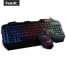 Havit hv-kb558cm usb verdrahtete led gaming tastatur und maus combo eingestellt Hintergrundbeleuchtete mit UNS Layout für Computer Laptop PC Tablet Gamer