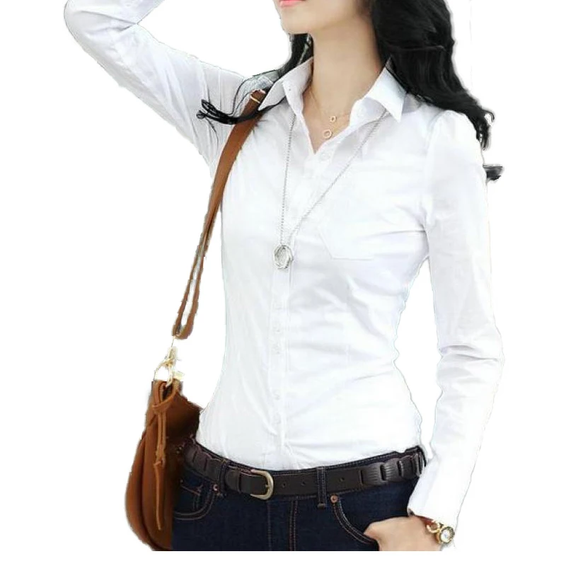 camisas con cuello para mujer