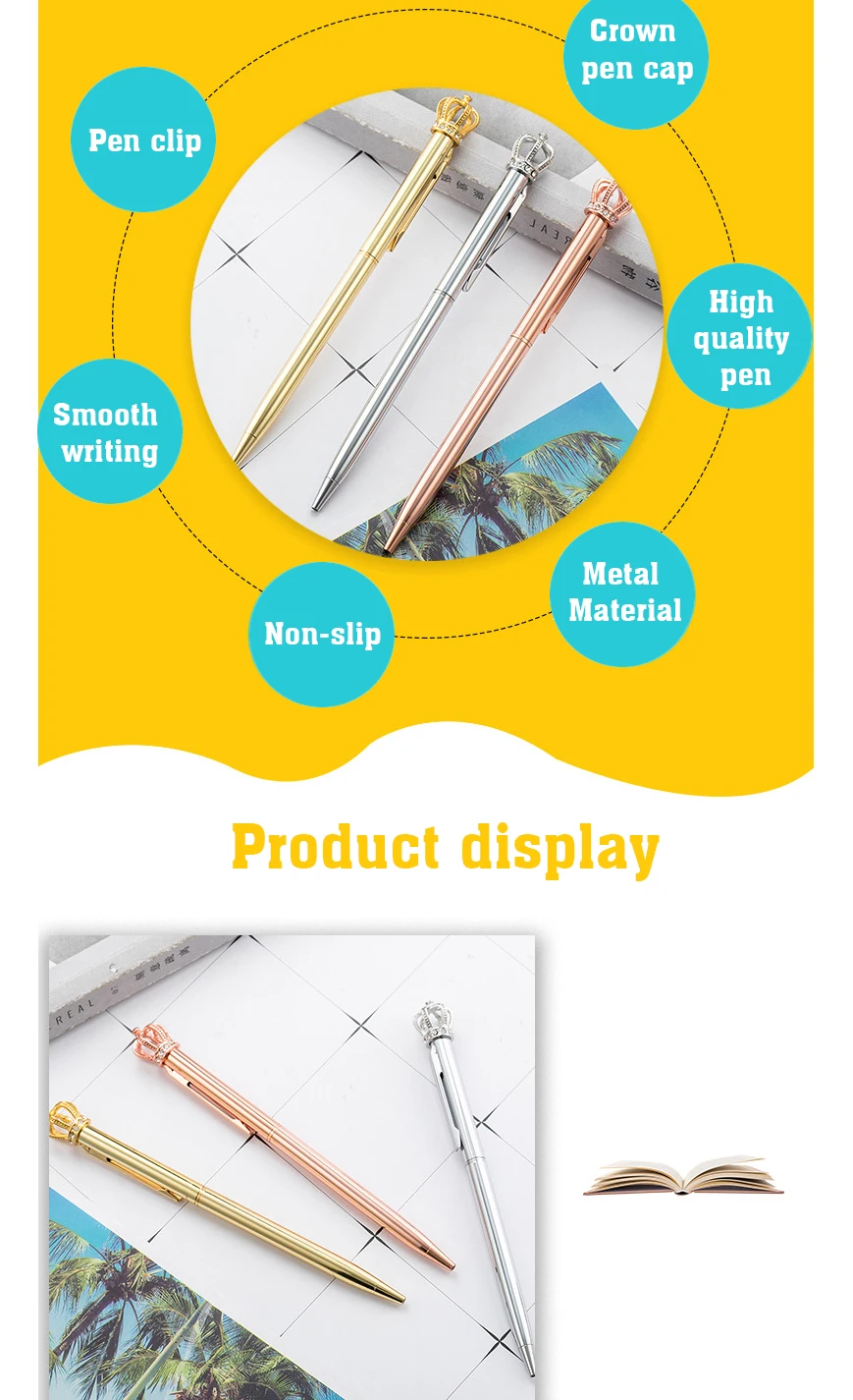 金属圆珠笔_皇冠旋转圆珠笔-创意可爱金属学生-小皇冠定制logo---阿里巴巴_02